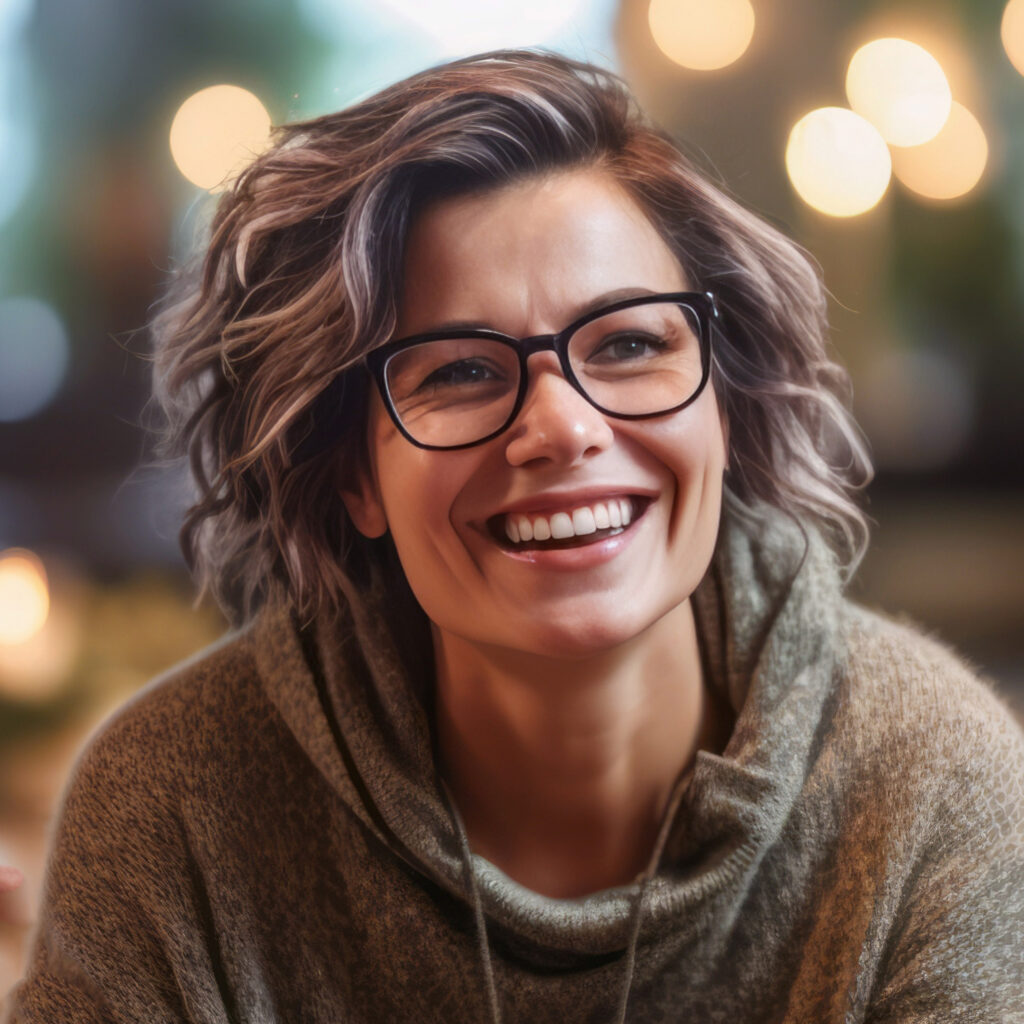 Portrait of young woman smiling