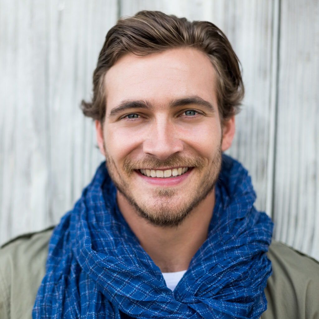 Portrait of young man smiling