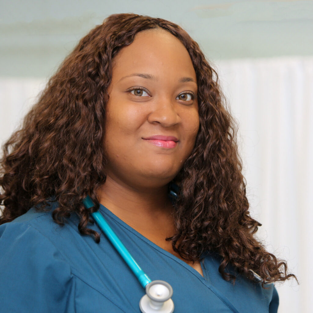 Nurse smiling at camera